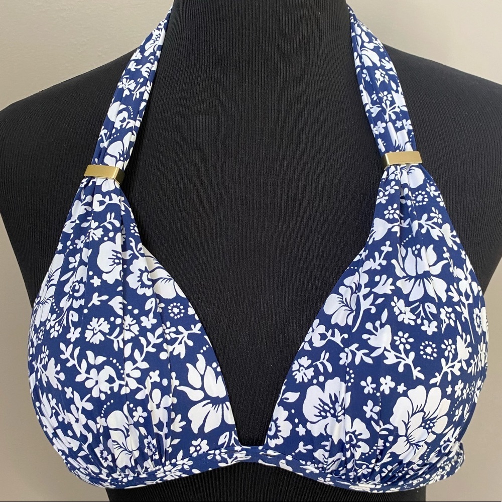 Cremieux Blue Tropical Swimsuit Bikini Top